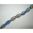 OLGA ca.36x20mm blue handpainted ISS