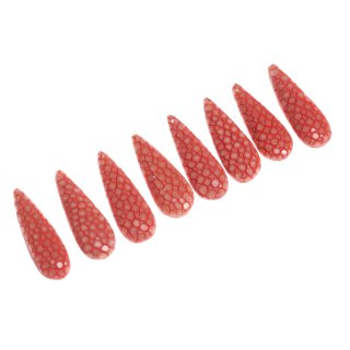 Stingray teardrops small / ca. 35x12x8mm / Orange / 8pcs.