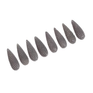 Stingray teardrops small / ca. 35x12x8mm / Grey / 8pcs.