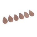 Stingray flat teardrops / ca.55x4mm / Dark Beige / 6pcs.