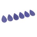 Stingray flat teardrops / ca.55x4mm / Cobalt Blue / 6pcs.
