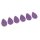 Rochenleder Tropfen flach / ca.55x4mm / Lavender / 6pcs.