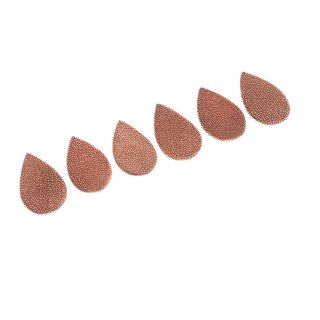 Stingray flat teardrops / ca.55x4mm / Copper / 6pcs.