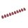 Rochenleder Tropfen klein / ca. 28x9mm / Burgundy / 10pcs.