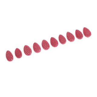 Rochenleder Tropfen klein / ca. 28x9mm / True Red / 10pcs.