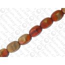 CP wood redwood dented ovals 20x15mm RS