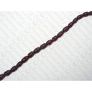 Buri carved olive violet ld ca. 12x7mm