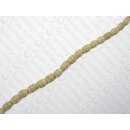 Buri carved olive white ld ca. 12x7mm