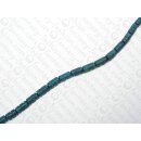 Buri carved tube blue ld ca. 11x6mm