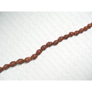 Salwag Olive w. grooves red-brown ld ca.17x12mm MC