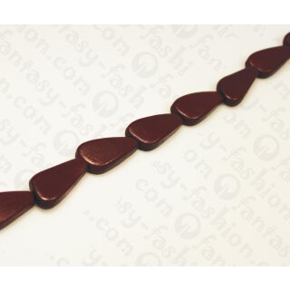 Nappa Leder Irregular Curve Teardrop 35x18x10mm_Burgundy