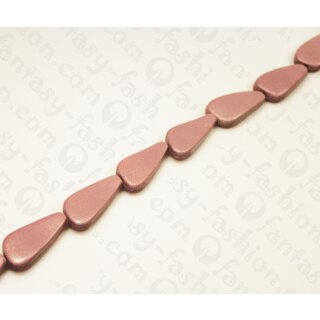 Nappa Leder Irregular Curve Teardrop 35x18x10mm_Pink