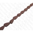 Nappa leather Irregular Curve Teardrop 35x18x10mm_Mauve
