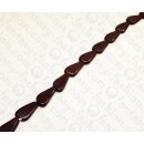 Nappa leather Irregular Curve Teardrop 35x18x10mm_Burgundy