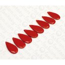 Nappa leather Flat Teardrop 35mm_Red