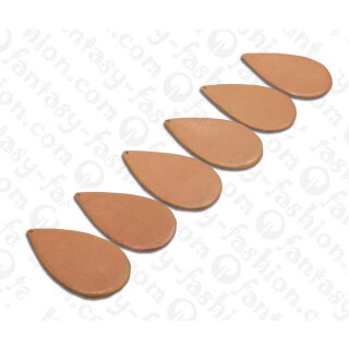 Nappa Leder Flat Teardrop 55x4mm_Pink