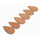 Nappa leather Flat Teardrop 55x4mm_Pink