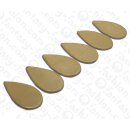 Nappa leather Flat Teardrop 55x4mm_Beige
