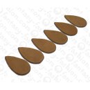 Nappa leather Flat Teardrop 55x4mm_Brown