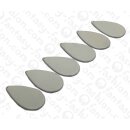 Nappa leather Flat Teardrop 55x4mm_Glacier Gray