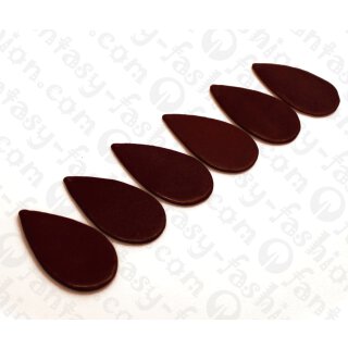 Nappa Leder Flat Teardrop 55x4mm_Burgundy
