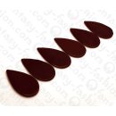 Nappa leather Flat Teardrop 55x4mm_Burgundy