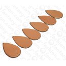 Nappa leather Flat Teardrop with Gold 55x4mm_Pink