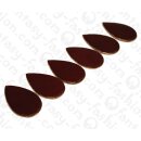 Nappa leather Flat Teardrop with Gold 55x4mm_Burgundy