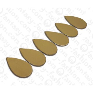 Nappa leather Flat Teardrop with Silver 55x4mm_Beige