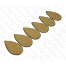 Nappa leather Flat Teardrop with Silver 55x4mm_Beige