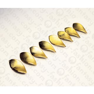 Nappa Leder Twisted Leaf 60x30x4mm_Gold