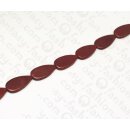 Nappa leather Irregular Teardrop 42x20x5mm_Burgundy