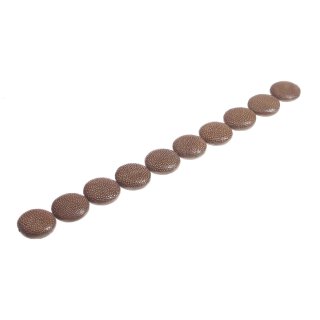 Rochenleder  Ufo / ca.25mm / Choco Brown / 16pcs