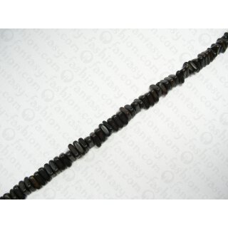 BLACK ebony 15x10x4-5mm Sharp Nugget Beads  RS
