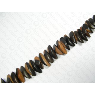 TIGER ebony 30x10mm Slated cut Beads RH