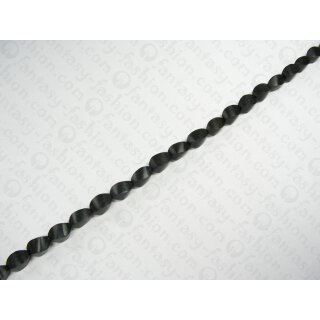 BLACK ebony 15-16x10mm Twist Beads CH