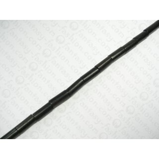 BLACK ebony 25-26x10-11mm Tube Beads CS