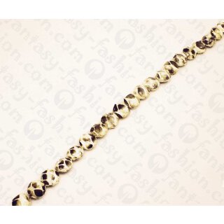 Python leather Ufo 17mm Natural Shiny / 24pcs. / 24pcs.