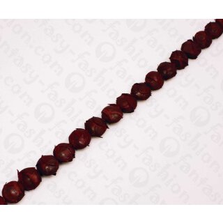 PY 017 Python leather Ufo 17mm Cherry Shiny / 24pcs.