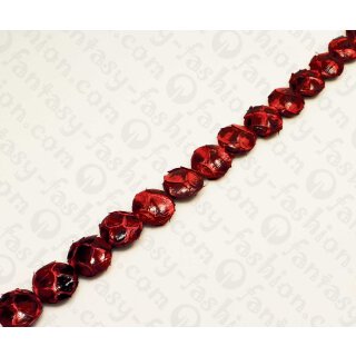Python Leder Ufo 25mm Red Shiny / 16 pcs.