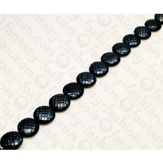 Python Leder Ufo 25mm Dark Blue Shiny / 16 pcs.