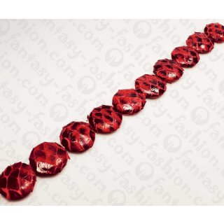 Python Leder Ufo 40mm Red Shiny / 10pcs.