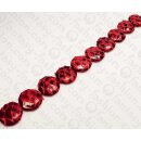 PY 035 Python leather Ufo 40mm Red Shiny / 10pcs.