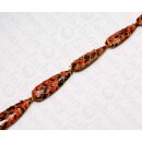 PY 046 Python leather Long Teardrop 68x20x10mm Tan Shiny...