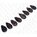 PY 070 Python leather Flat Teardrop 35x20x4mm Purple...