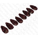 PY 074 Python leather Flat Teardrop 35x20x4mm Violet...