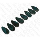 PY 079 Python leather Flat Teardrop 35x20x4mm Navy Blue /...