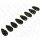 Python Leder Flat Teardrop 35x20x4mm Green Shiny / 8pcs.