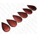 PY 085 Python leather Flat Teardrop 55x3mm Metallic Pink...
