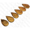 PY 086 Python leather Flat Teardrop 55x3mm Technique...